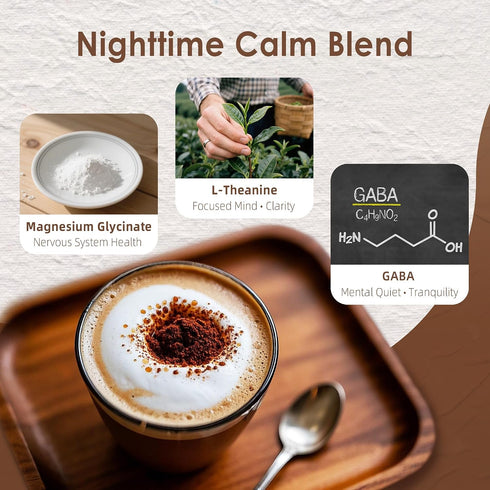 10 8.5 Oz Mushroom Hot Chocolate, Mushroom Blend with L-Theanine, GABA, Magnesium Glycinate, MCT, Vegan, Keto-Friendly