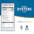 8 oz (Pack 12) 14g Bumble Bee Premium Select Whole Canned Oysters, Cans of - Ready to Eat - Protein per Serving