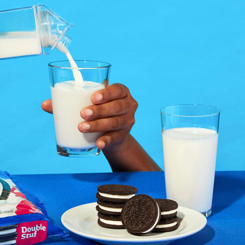 3 Packs OREO Double Stuf Chocolate Sandwich Cookies, Family Size