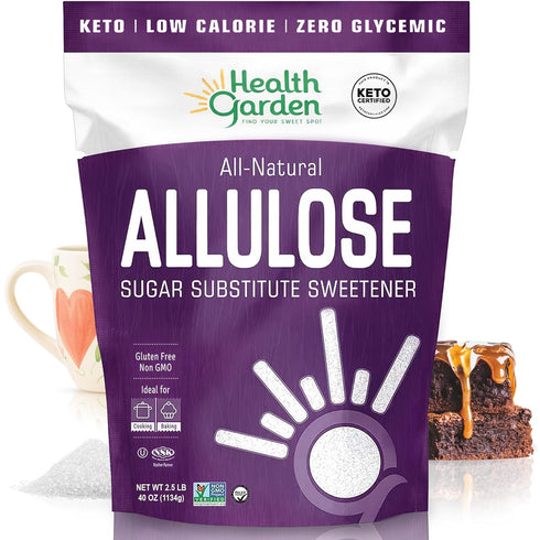 Health Garden Allulose Sweetener, Sugar Substitute - 40oz Bag Allulose Granulated Sugar