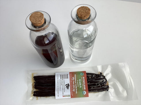 1oz Madagascar Organic Vanilla Beans Gourmet Grade A, Certified USDA Organic 6"-7.5" by FITNCLEAN VANILLA for Cooking