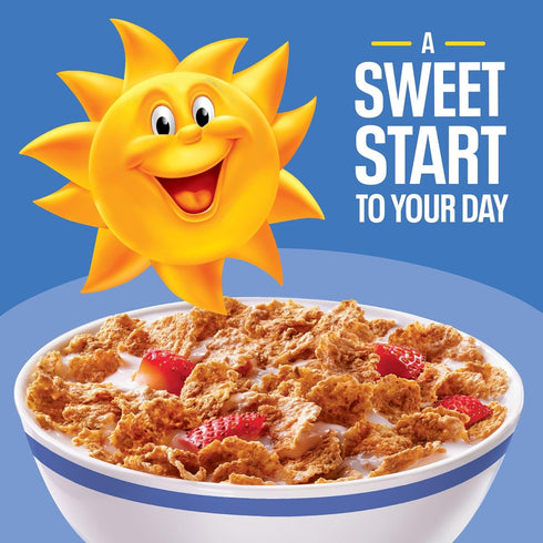 12.7oz (Pack 2) Kellogg's Frosted Bran Breakfast Cereal, Fiber Cereal, Family Breakfast, Original, Box