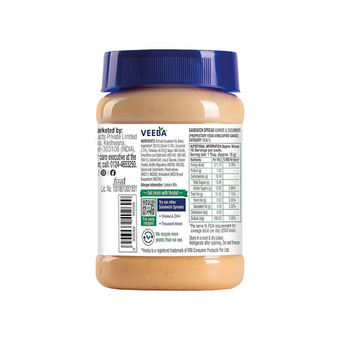 Veeba 280g Carrot and Cucumber Sandwich Spread