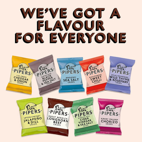Pipers 40g 24 Longhorn Beef Crisps x Bags