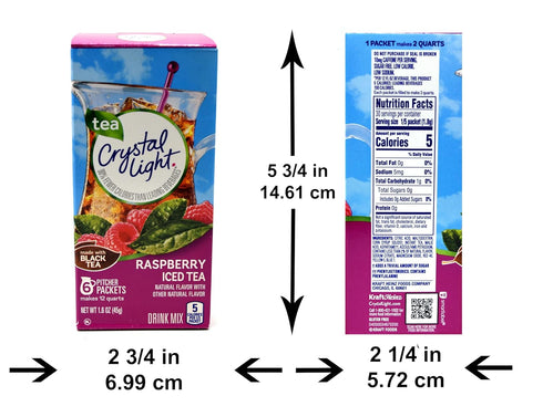 12-Quart 1.6-Ounce (Pack 7) Crystal Light Raspberry Iced Tea Drink Mix, Canister