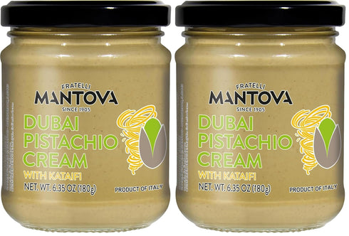 Mantova "Dubai" Pistachio Sweet Cream with Kataifi Gourmet Pistachio Dessert Spread &