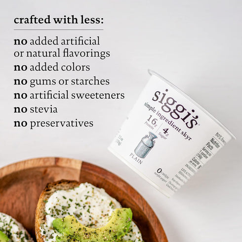 24 oz. siggi's Icelandic Strained Nonfat Yogurt, Plain, Multiserving Container Thick, Protein-Rich Yogurt Snack