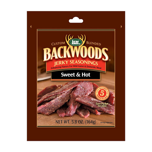 LEM Products Backwoods Sweet & Hot Jerky Seasoning, Ideal for Wild Game