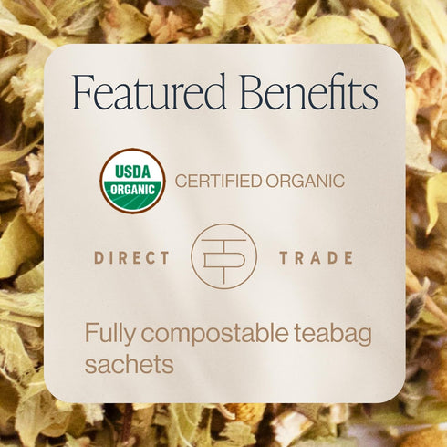 15 Count (Pack 6) Rishi Tea Greek Mountain Tea Herbal Tea - Organic, Caffeine Free Sachet Tea Bags, Sleep Friendly