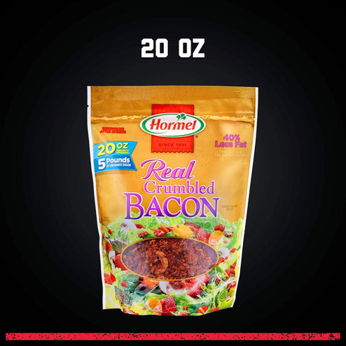 20 (Pack 2) Hormel Real Crumbled Bacon, Ounce