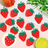 60 PCS Edible Strawberry Cupcake Toppers Wafer Paper Sweet Berry Cupcake Picks Edible Strawberry Cupcake Decorations