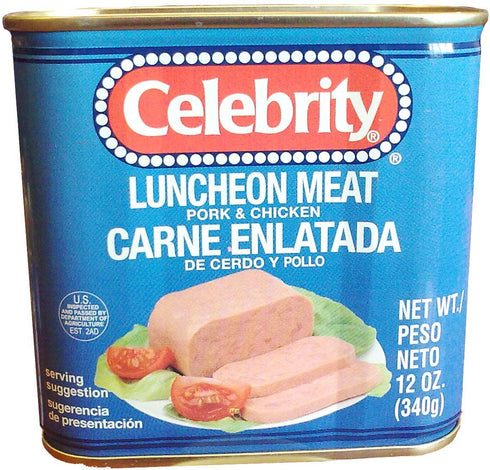 CELEBRITY , Luncheon Meat Pork & Chicken, 12 oz