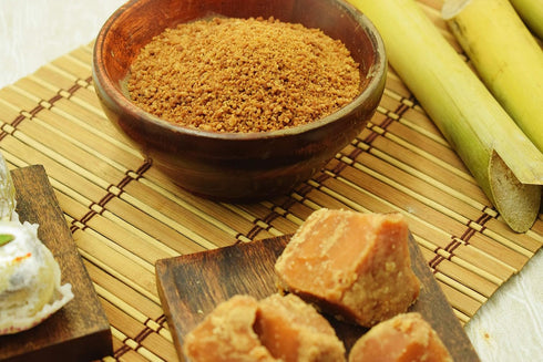 227g 8oz SVATV Jaggery Powder, Hand Crushed Gur Powder | Natural Sweetener | Brown Sugar | Indian Sugar Cane Substitute