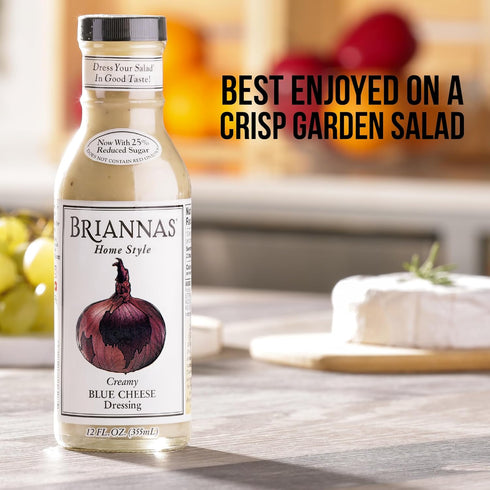 12 oz. 2 Pack BRIANNAS - Home Style Creamy Blue Cheese Dressing Fine Salad Dressing made with Premium Ingredients