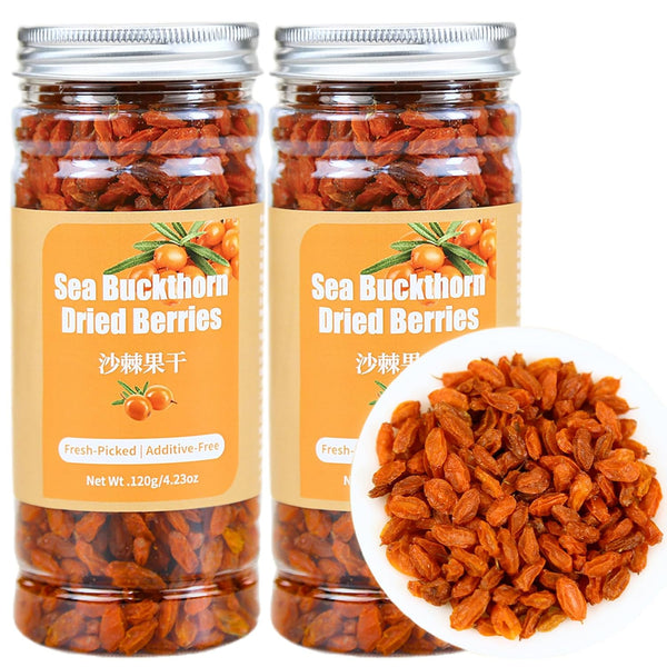 Dried Sea Buckthorn Berries 8.5 oz/240g Premium Hand-Picked Whole Fruits Sea Buckthorn
