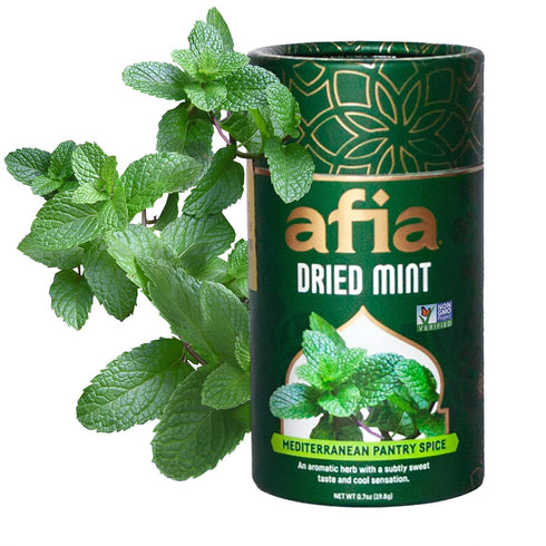 Afia - Dried Mint Seasoning | Dried Mint for Cooking, Mediterranean Pantry