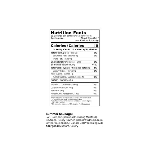 Summer NESCO Sausage Seasoning
