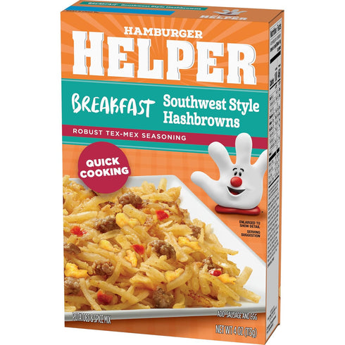4 oz (Pack 2) Hamburger Helper BREAKFAST Southwest Style Hashbrowns