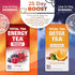 Set 25 Total Tea Detox Tea & Energy - Day Detox - Herbal SIim Tea with Chamomile - Hibiscus Tea and Ginger Root
