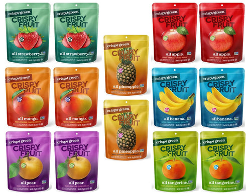 Crispy Green Freeze Dried Fruit Crisps Variety Pack (14 count) Apple, Asian