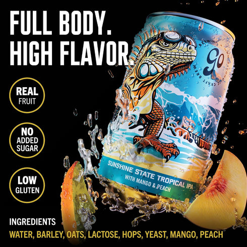 12 Pack (12 oz, 12 Pack) Go Brewing - IPA Mixed - Non Alcoholic Beer - Small Batch Brew - Low Calorie Drink - Featuring
