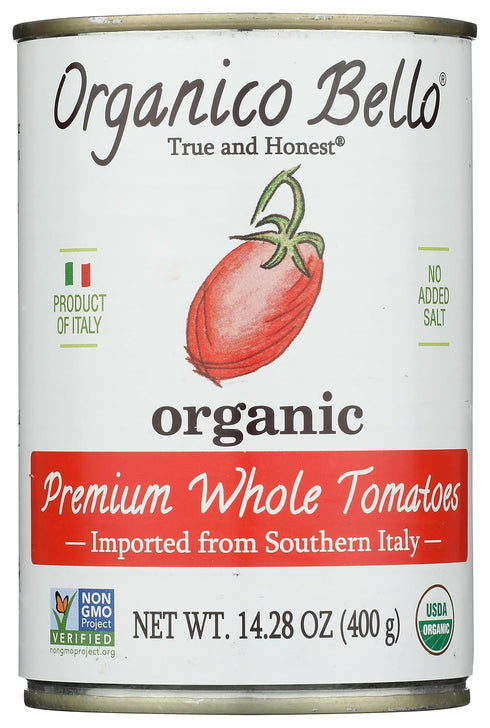 Organico Bello, Tomatoes Whole, 14.28 Ounce