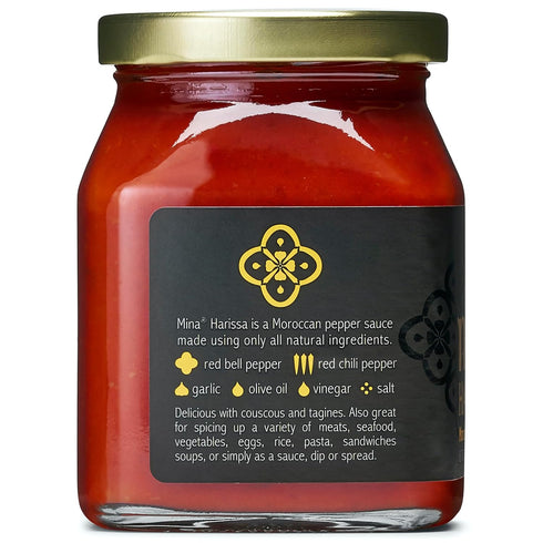10 Oz Mina Harissa Mild Sauce, Homestyle Moroccan Red Pepper Harissa Paste, - Harissa Sauce with Tangy Twist, Excite
