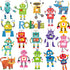 iPartyFun 36Pcs Robot Cupcake Toppers Picks Robot Cake Decorations for Robot Birthday Party Decorations Birthday