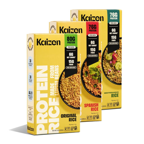 Kaizen Protein Rice Variety Pack, 20g Protein, Low Carb (6g Net Carbs),