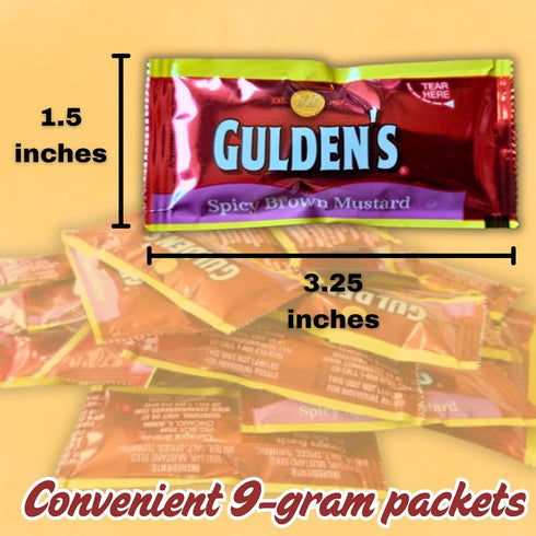 Set: Packets (9g) 25 Count CMC 25 packets) Gift Spicy Brown Mustard with Spreader in Food-Safe Slide-Seal Bag by