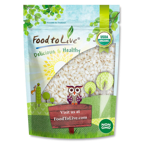 Food to Live Organic Carnaroli Rice, 1 Pound Premium Italian Risotto Rice,