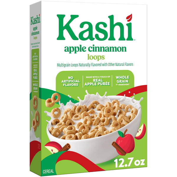 Kashi Breakfast Cereal, Whole Grain, Fiber Cereal, Apple Cinnamon Loops, 12.7oz Box