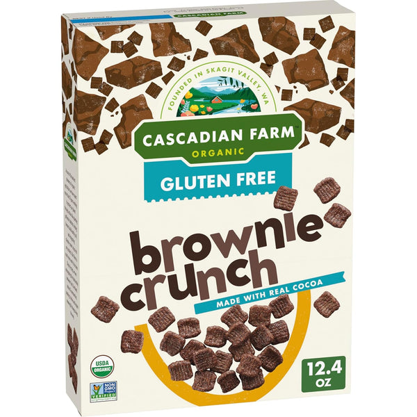 Cascadian Farm Organic Brownie Crunch Cereal, Gluten Free, Whole Grain and Made