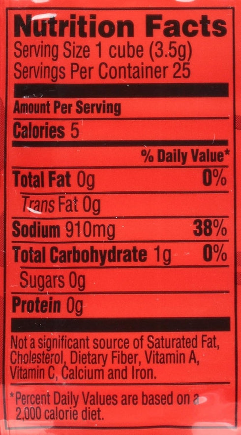 Herb-ox 25 3.25 oz (Pack 125) Beef Bouillon Cubes, Beef Stock Seasoning, Ct