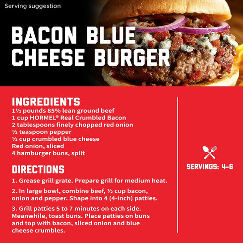 20 (Pack 2) Hormel Real Crumbled Bacon, Ounce