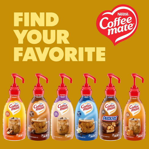 50.7 oz (Pack 2) Nestle Coffee mate Coffee Creamer, Creme Brulee, Liquid Concentrate Pump Bottle, Non Dairy, No