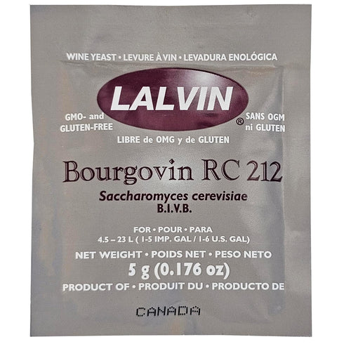 Lalvin Bourgovin RC 212 Wine Yeast, 5 grams, 5-Pack