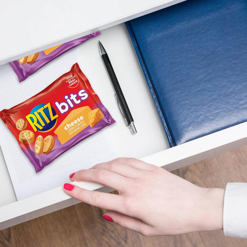 12 Packs RITZ Bits Cheese Sandwich Crackers, Lunch Snacks, Snack