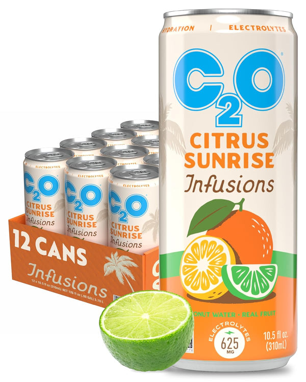 C2O - Coconut Water Infusions - Citrus Sunrise (12 Pack) - 700mg