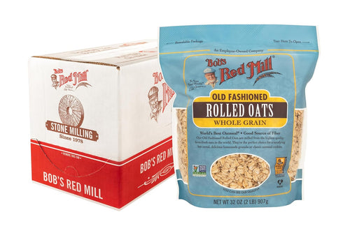 Bob's Red Mill Old Fashioned Regular Rolled Oats, 32oz (Pack of 4)