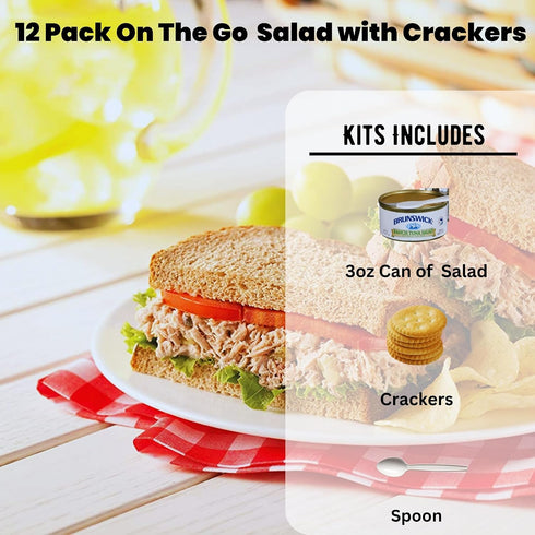 Generic 3 Summer 3oz Pack 12 Everyday Necessiteez Salad with Crackers Kit Flavors Lemon Pepper, Buffalo Style Chicken