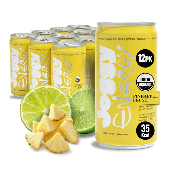 Joggy Energy Drink | Pineapple Crush 12pk (8.4oz) | USDA Organic, No