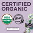 100% 1lb Immune 1 Certified USDA - Organic Dried Elderberries - Bulk - Non-Irradiated, Non-GMO, Wild Harvest, Whole