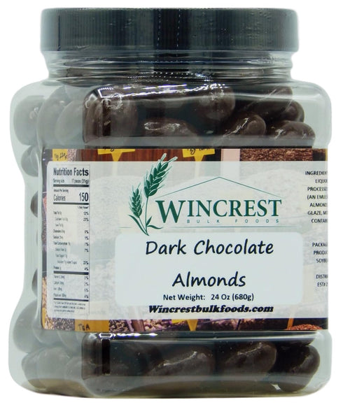 Dark Chocolate Covered Almonds - 1.5 Lb