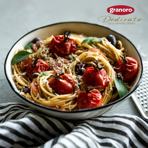#110 100% 1 lb (Pack 3) Granoro Dedicato Spaghettoni (Thick Spaghetti) - Authentic Italian Pasta, Made from Puglia