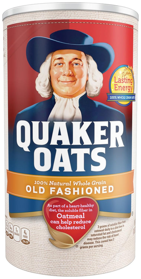 Quaker Old Fashioned Oatmeal, 18 oz Canister (Pack of 6)