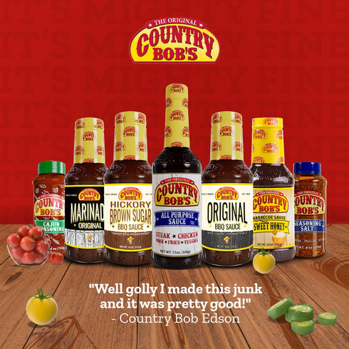 Country 18 oz (Pack 2) Bob's Spicy Sweet BBQ Sauce, Slightly Sweet with Bold Heat, Flavorful Hot for Grilling, Made