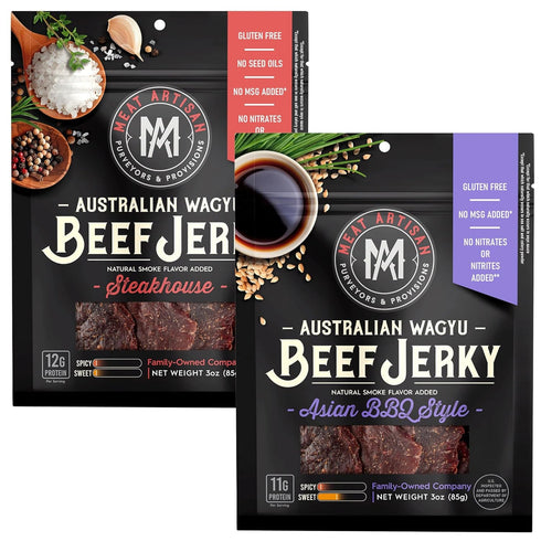 Meat Artisan Beef Jerky - Australian Wagyu Steakhouse and Asian BBQ Style