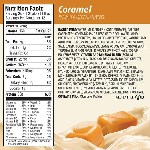 30g 12 Count Premier Protein Protein Shake, Caramel