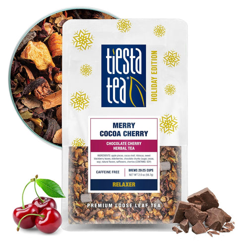 Tiesta Tea Merry Cocoa Cherry Premium Loose Leaf Tea, Chocolate Cherry Herbal
